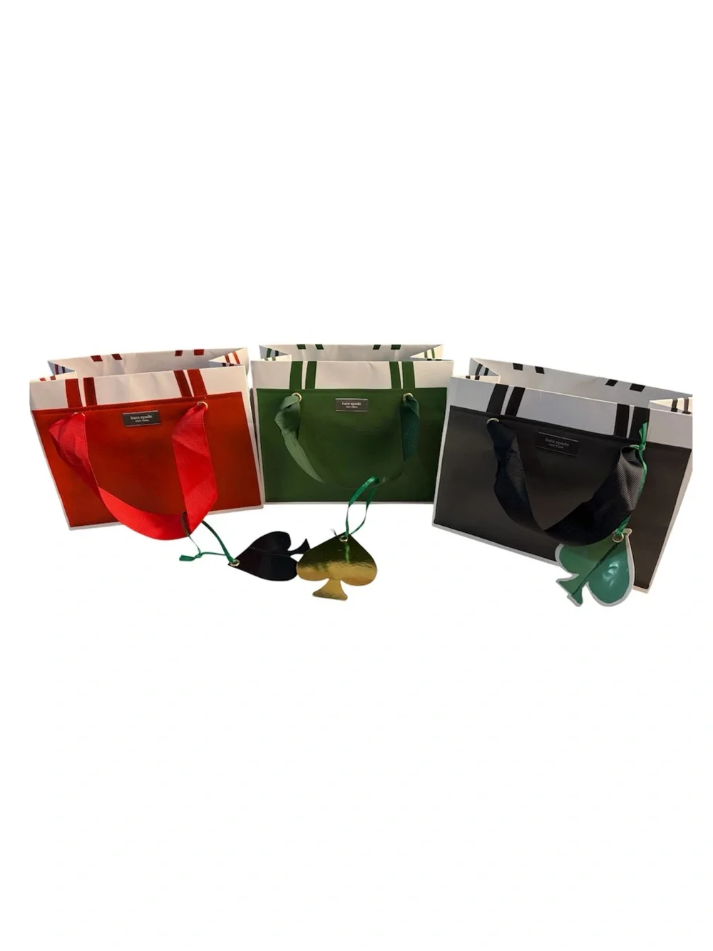 Kate Spade x Target Mini Party Favor Gift Bags NWT Set of 3 Green Black Red
